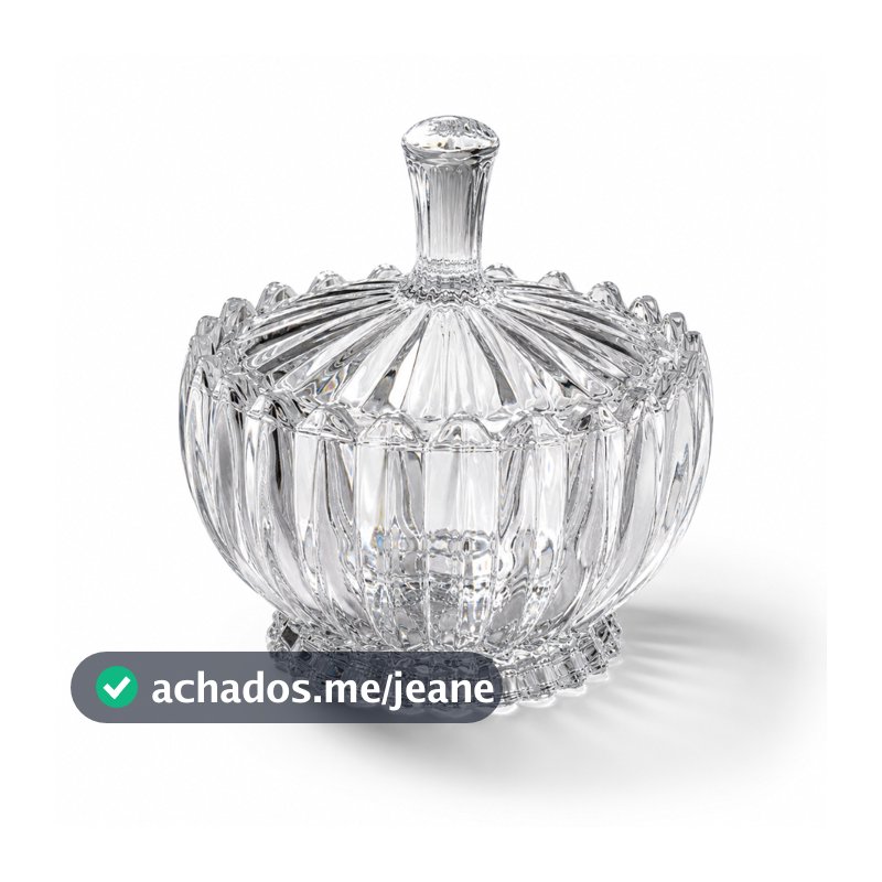 Bomboniere Baleiro Lótus com Tampa Transparente - Pote de Vidro Decorativo para Doces e Mesa