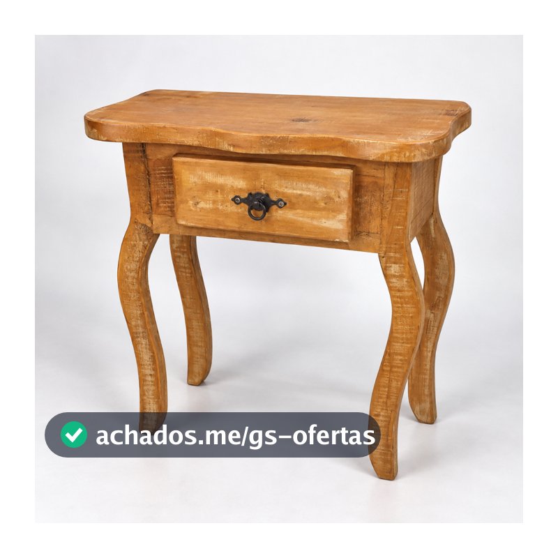 Mesinha De Cabeceira Rustico Maciça Criado Pequeno Aparador Já Vai Montada