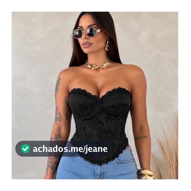 Cropped Corset Bordado Floral Tomara que Caia Top Corselete com Bojo Renda Amarração nas Costa Tendência festa