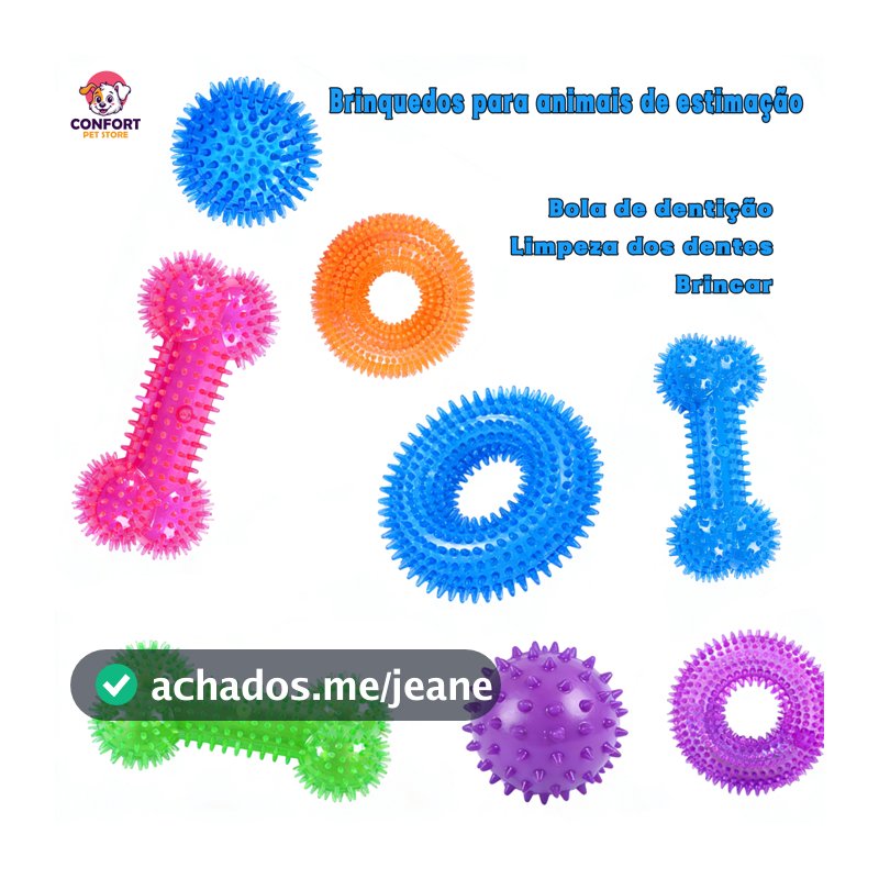 Brinquedo para Cachorro Mordedor Argola Espinho Mordedor Pet Argola Espinho PVC Para Cachorro Reforçado Com Apito