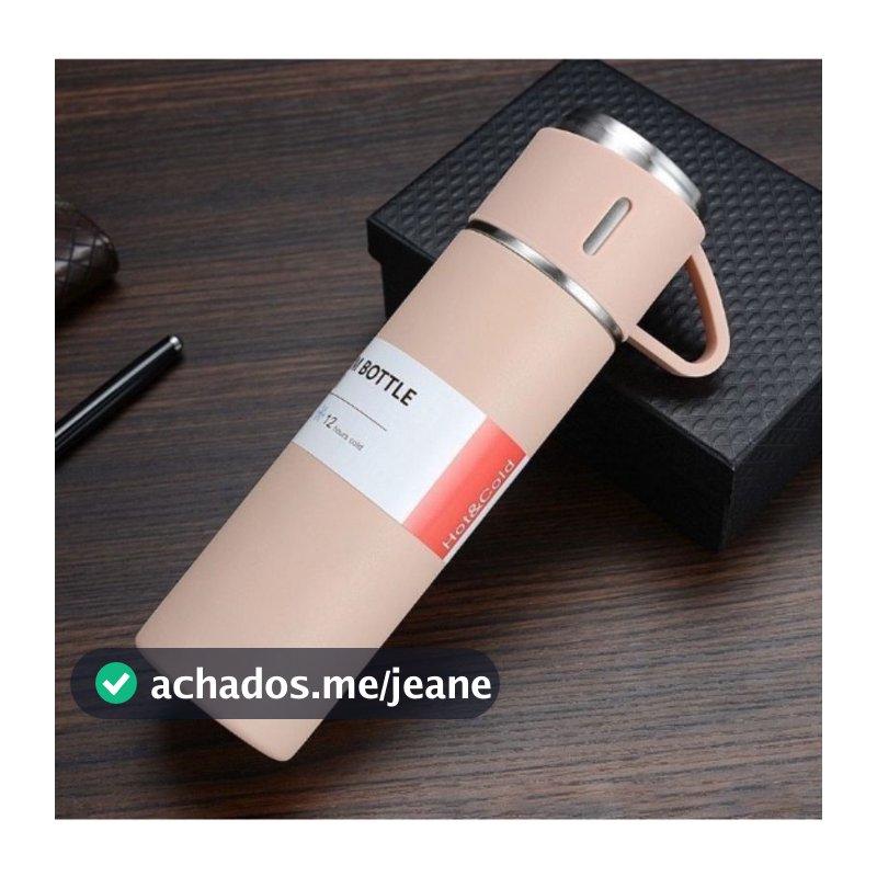 Garrafa Térmica 500ml com Isolamento Térmico e Tampa de Vedação