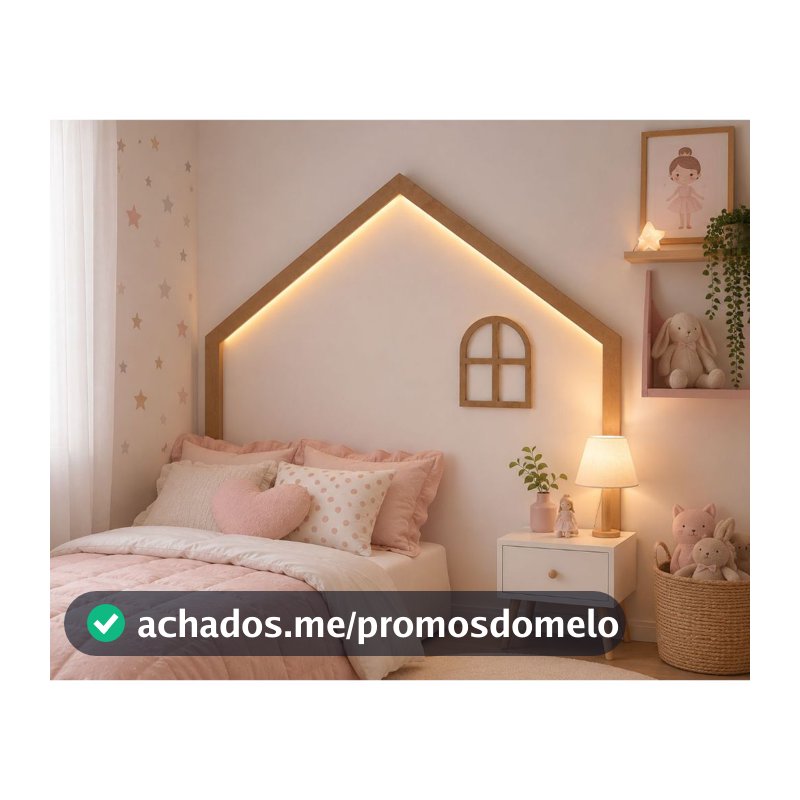 Moldura Cabeceira de Cama Infantil Casinha Montessori Mdf