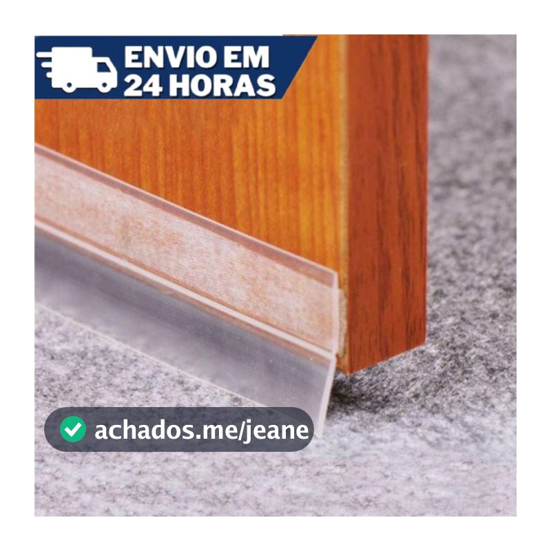 Fita Adesiva Veda Fresta Protetor Vedação de Portas e Janelas 3M x 35mm Pivotante Transparente