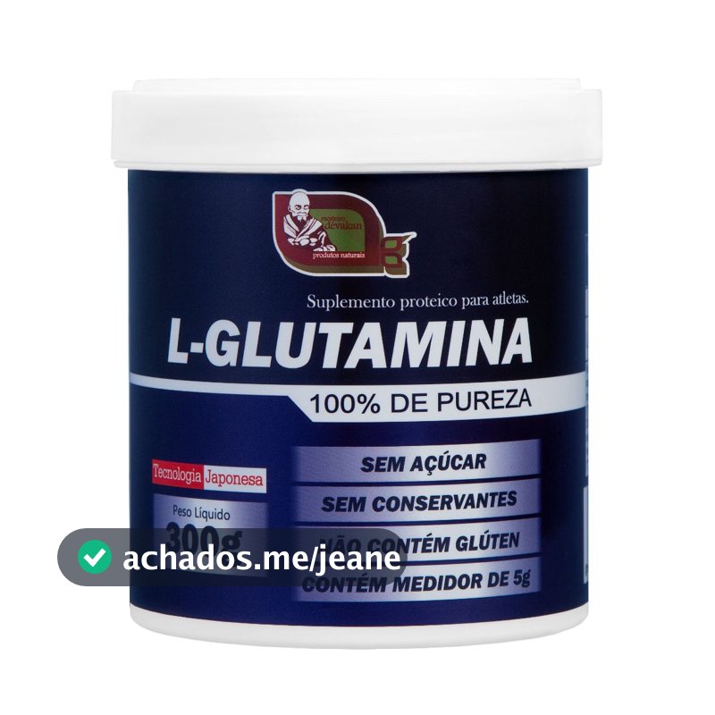 L-Glutamina 300g - 100% Pura, matéria prima Importada Mosteiro Dévakan