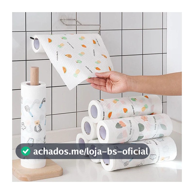Rolo Pano De Limpeza 50/100peças Reutilizável Absorvente Água Preguiçoso Seco Lavável Toalha De Papel Rag