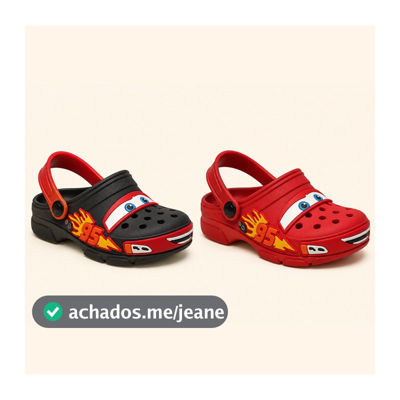 Sandália Babuche Infantil Carros