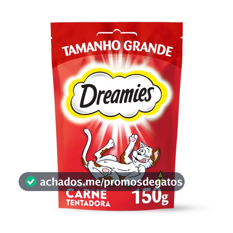 Petisco Carne Tentadora Gatos Adultos 150g Dreamies