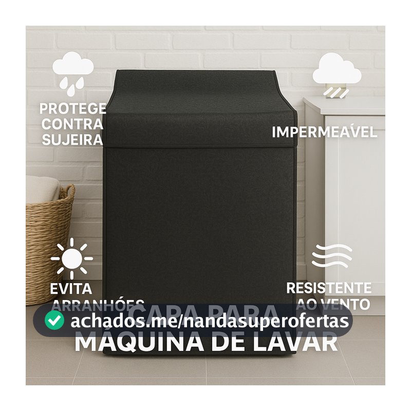 Capa de Maquina de Lavar Roupas Super Grossa Impermeável de Corinho Para Maquinas de Lavar para todos os modelos  ç , .