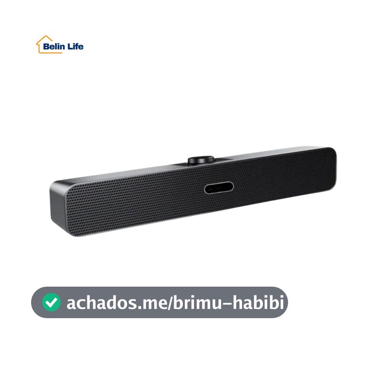 Soundbar Gamer Para PC e Notebook Caixa de Som 6W RMS USB P2 ACS-4512