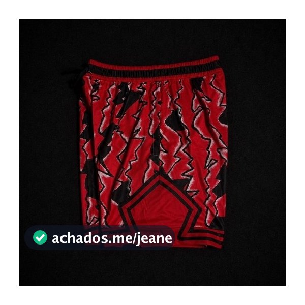 Shorts Basquete Casual Importado vermelho estampado