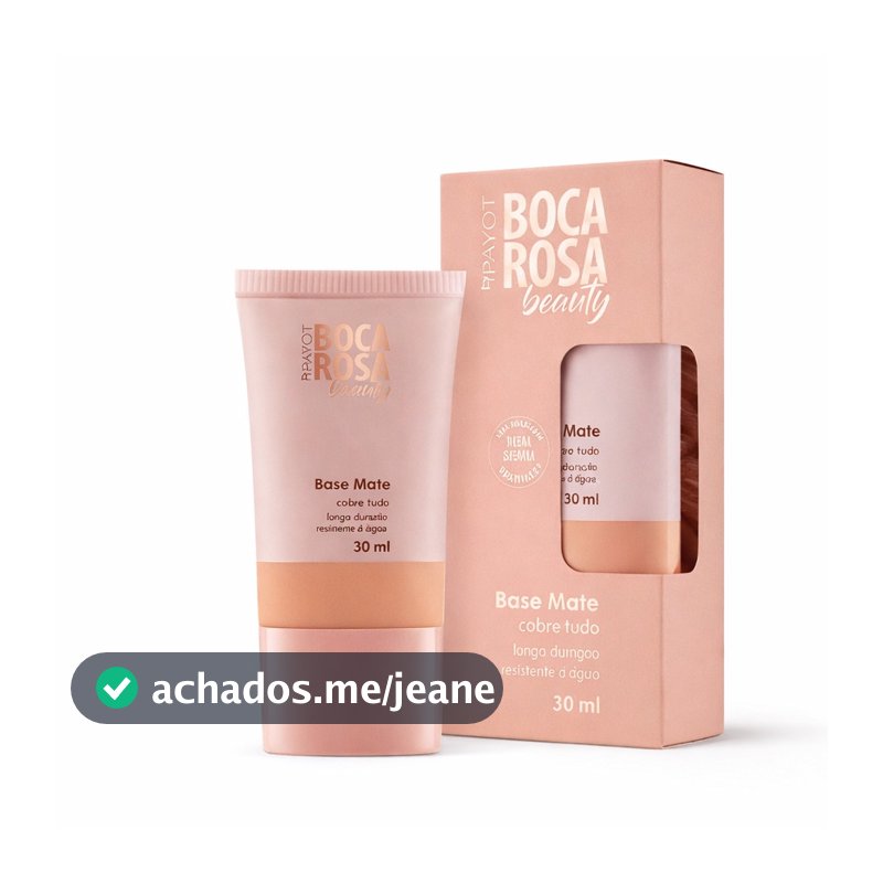 Base Líquida Matte Boca Rosa Beauty By Payot 30ml – Alta Cobertura e Longa Duração