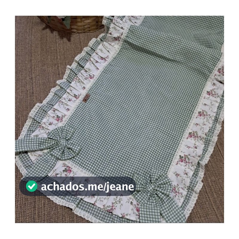 trilho de mesa + jogo americano( todas as peças com a mesma estampa)