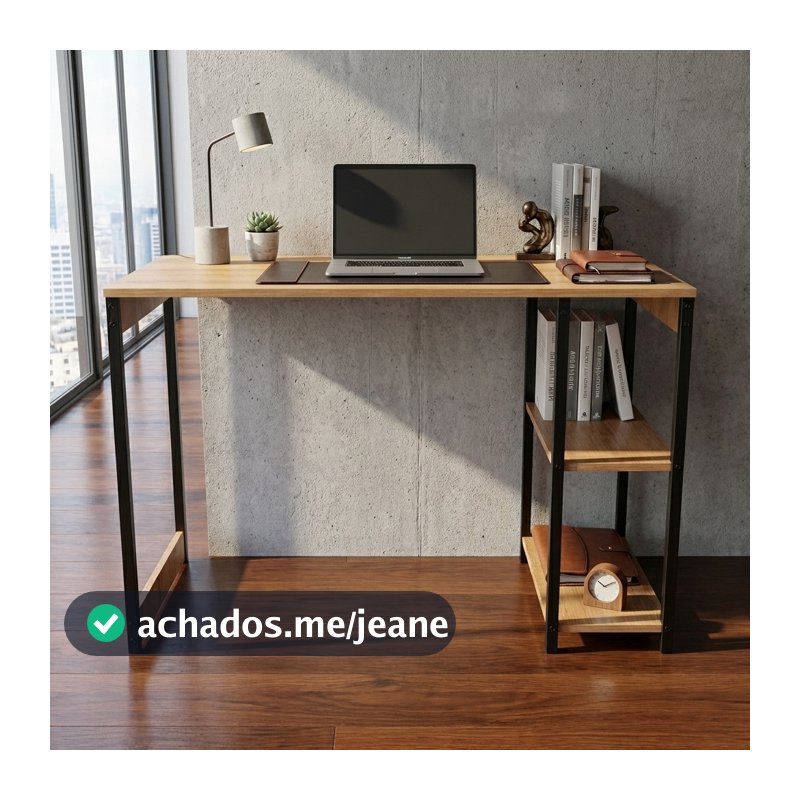 Mesa Escrivaninha Prime Estudo Estilo Industrial AJL Moveis