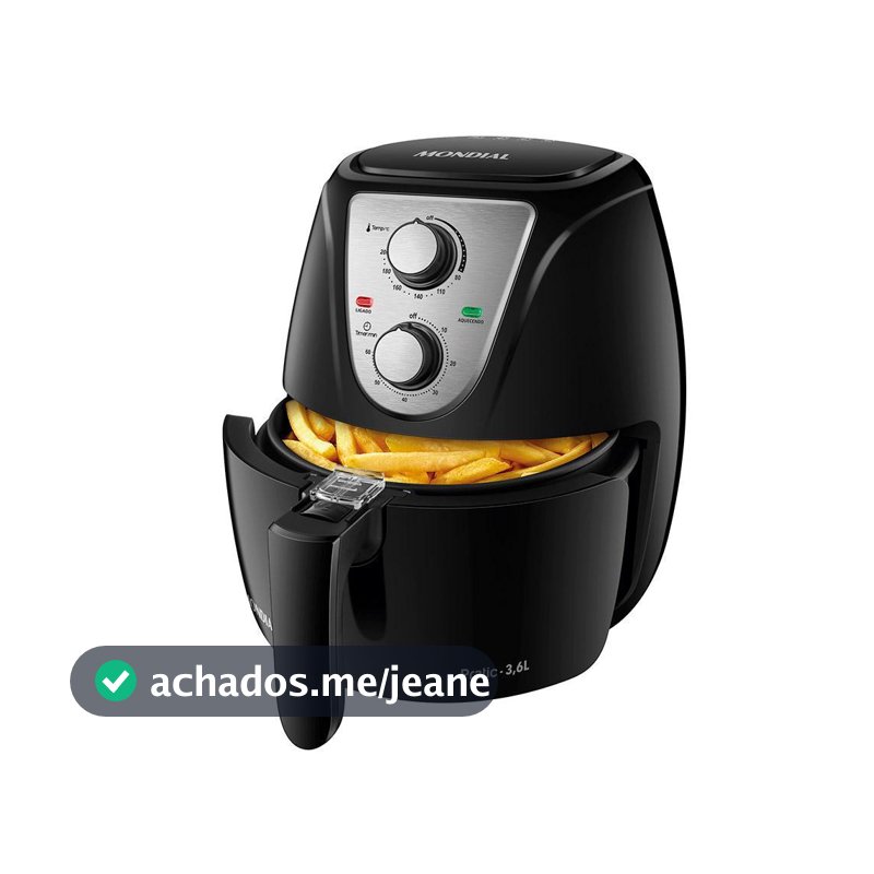 Fritadeira Air Fryer 3.6L Mondial AF36BI Preta 127V