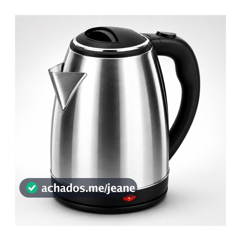 Chaleira Elétrica Inox 1.8 Litros 1000W Desligamento Automático 110v com Cabo Longo