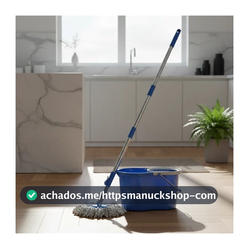 Mop Giratório Balde Inox Esfregão Limpeza Pesada Cabo Extensível Microfibra 360 Origina Dreno Rodo Mágico Profissional