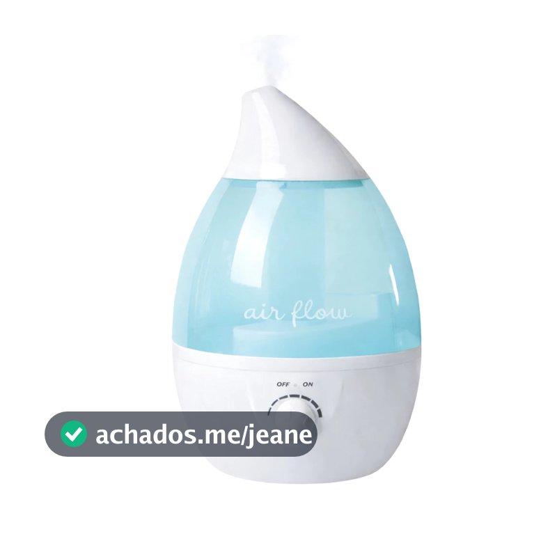 Umidificador 3L Ultrassônico Silencioso Difusor Aromas Luminária c/ LED Colorido Azul Claro Portátil