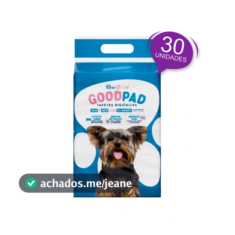 Tapete Higienico Good Pad P/ Cães E Gatos 60x60 Com 30