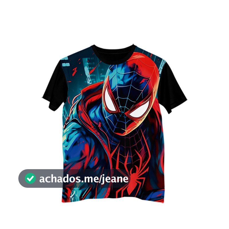 Pt Camisa Camiseta Spiderman Miles Morales Web Swi