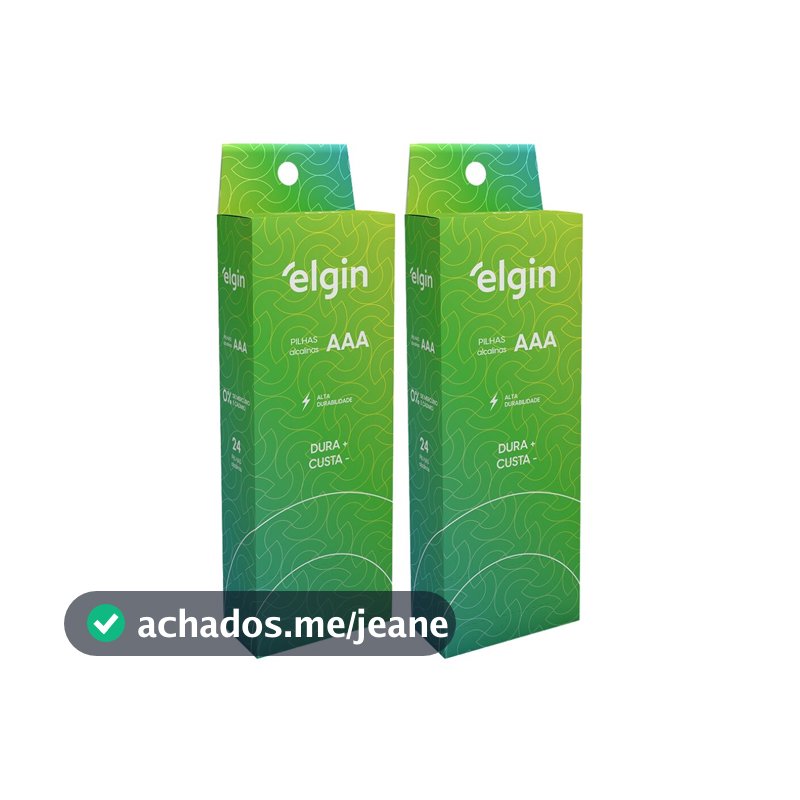 Kit 48 Pilhas Alcalina Tubo AAA Palito LR03 1.5V Elgin