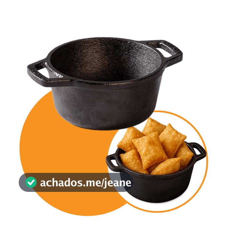 Panelinha Malga Cumbuca Mini Caçarola De Ferro Fundido Pequena P/ Servir Porções 320ml 10cm Santana