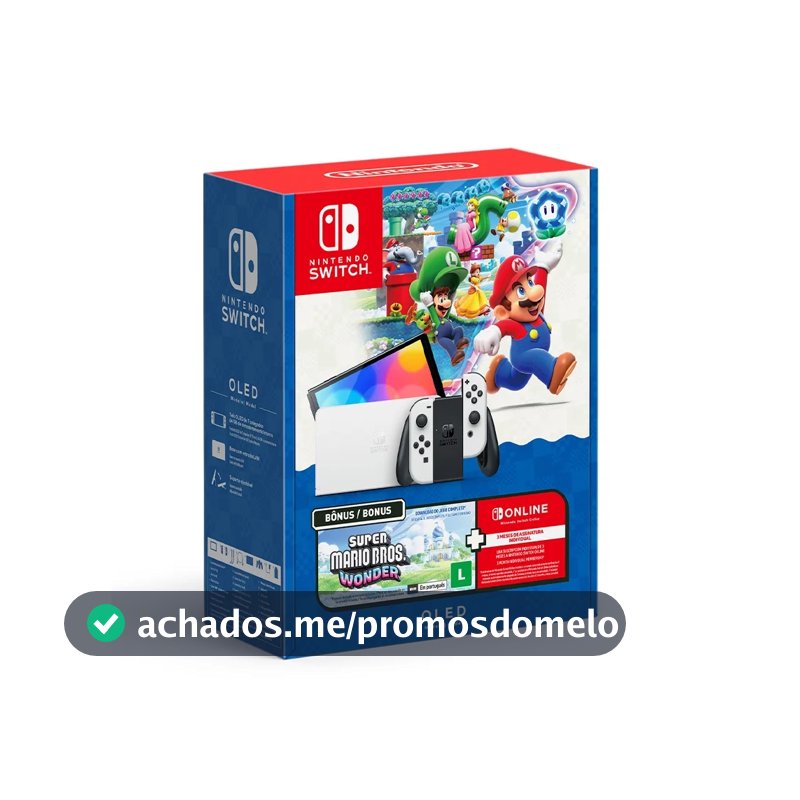 Console Nintendo Switch OLED + Super Mario Bros + 3 Meses NSO