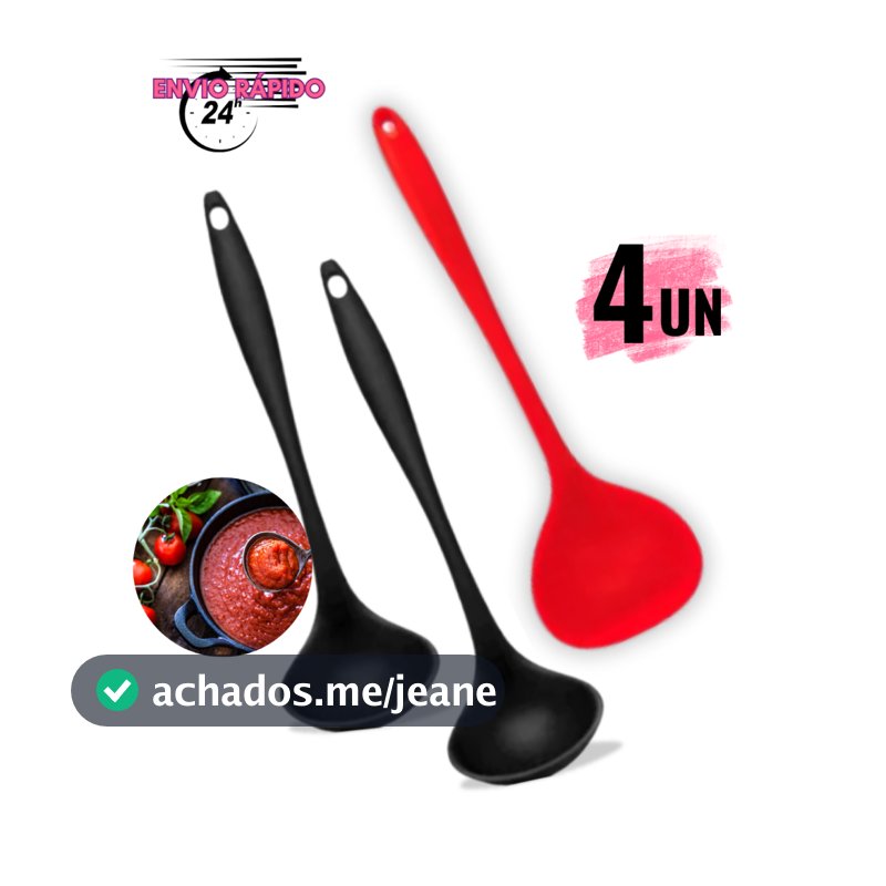 Kit De Concha de Silicone Para Cozinha De Feijão Sopa Silicone Utensílio de Cozinha Praticidade e Estilo