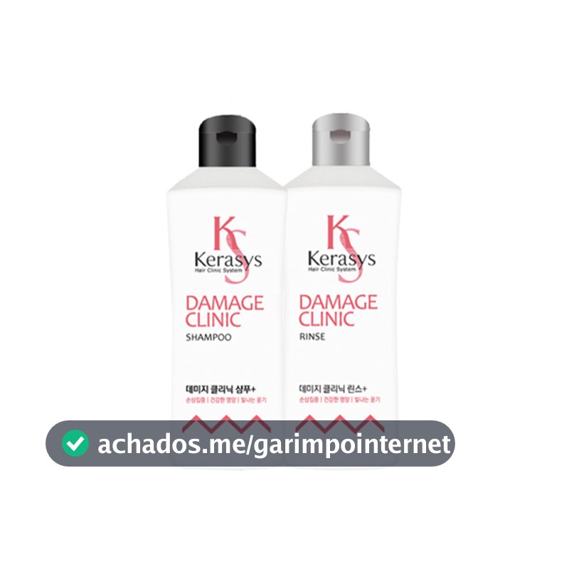 kerasys extra damage care shampoo, rinse 180ml