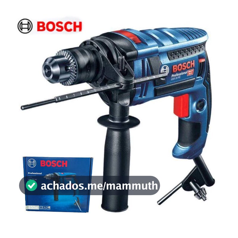 Furadeira de Impacto e Elétrica Parafusadeira Bosch Original GSB 16 RE 1200W 1/2"