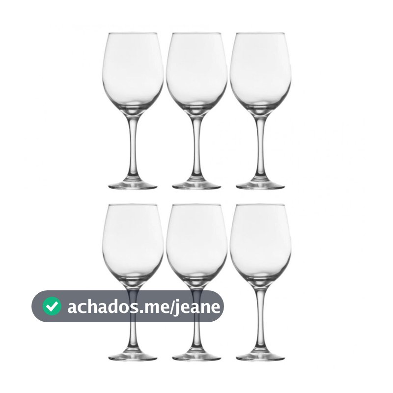 Conjunto de Taças para Água Barone 490 ml 6 Peças Nadir