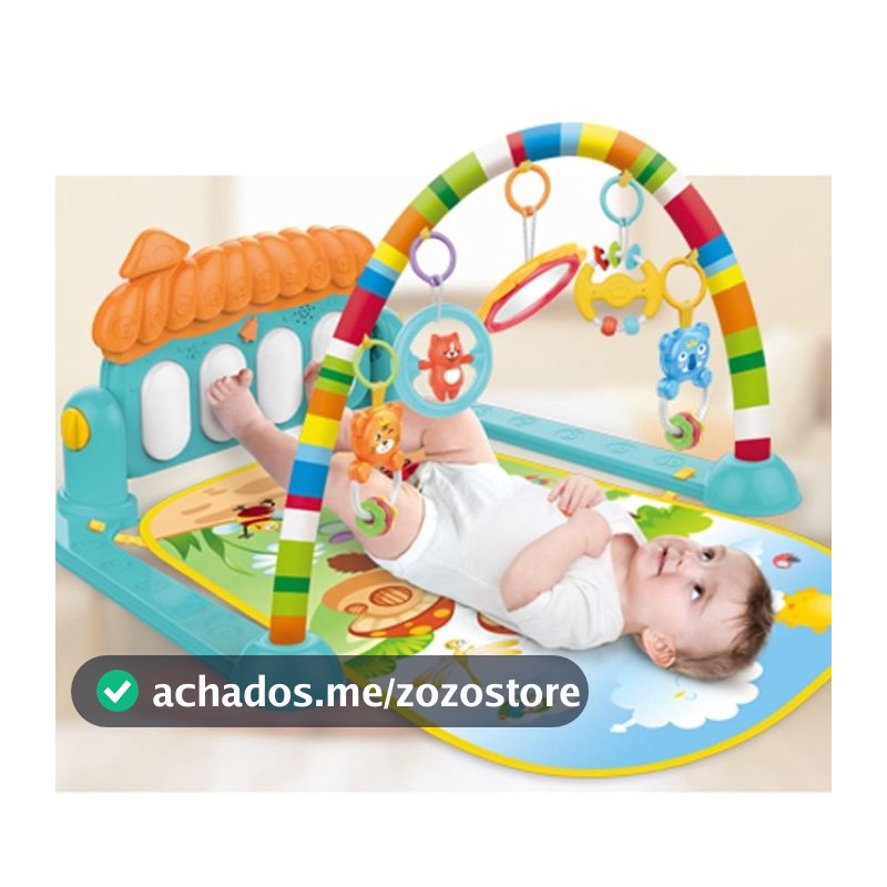 Tapete Ginásio Atividade Musical Piano Interativo - Cogumelo
