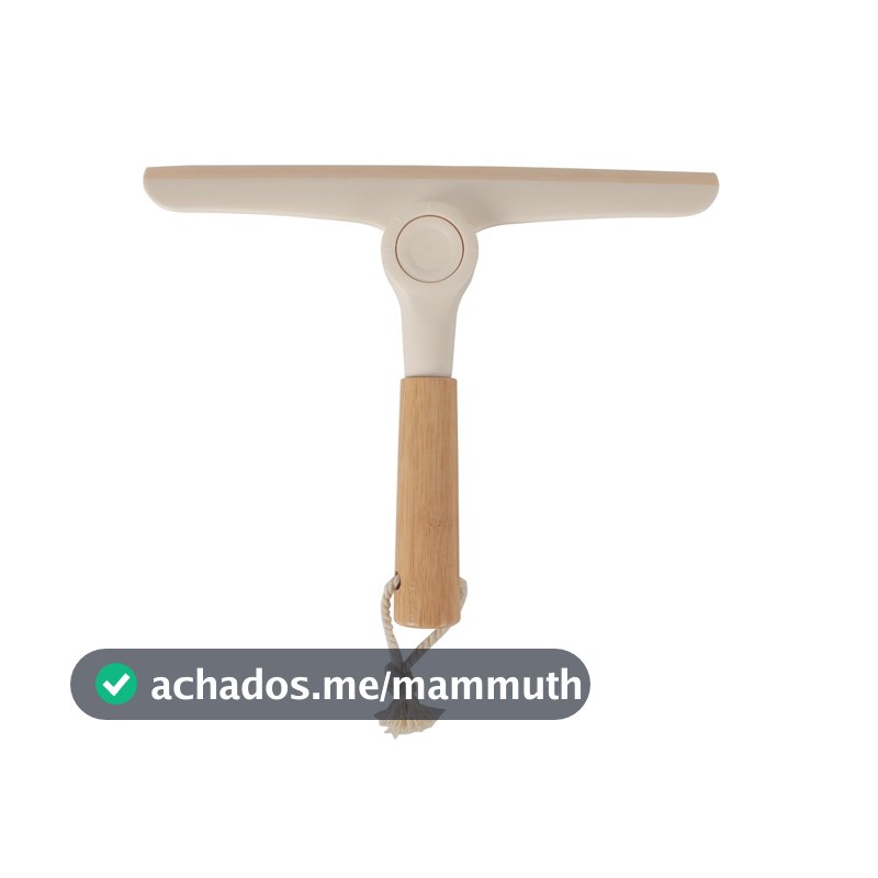 Rodo de Pia Dobrável com Cabo de Bambu Oikos Rodinho Off White Bege