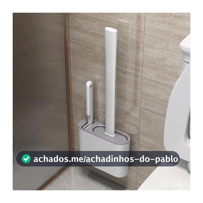 2 em 1  Escova de Silicone para Vaso Sanitário - Base de Banheiro Privada, Alta Eficiência