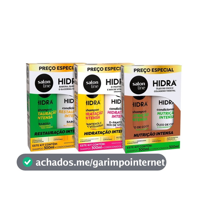 Cronograma Capilar Hidra Babosa, Original e Coco Salon Line