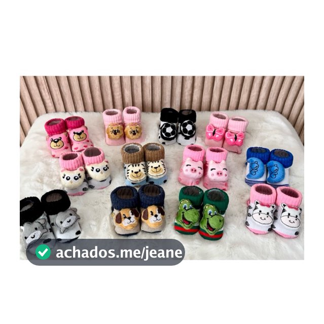 Kit 4 Pares de Meias de Ursinho para Bebê com Pelúcia, Enxoval para Maternidade / Recém nascido