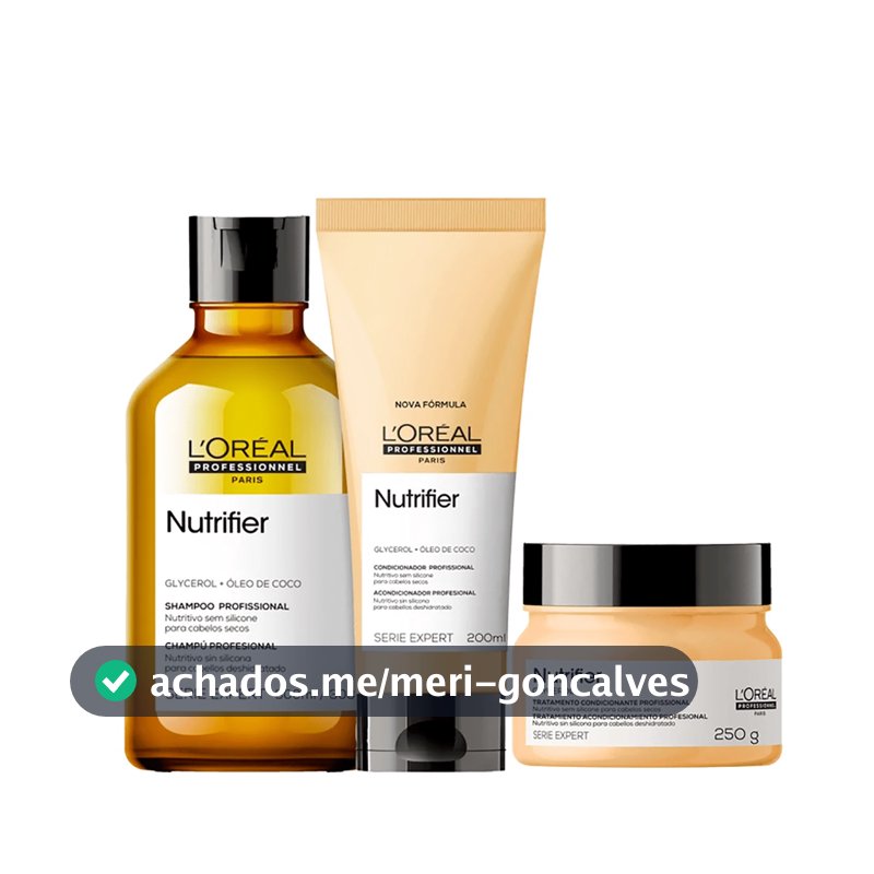 L'oreal Nutrifier Shampoo, Condicionador e Máscara