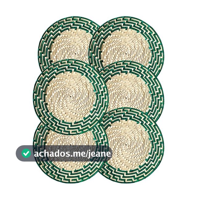 Kit  Sousplat Ondinha Verde 35cm Coisas Diferentes Para Casa Natal Decoração Elegante