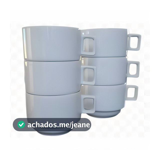 kit 6 xicaras 200 ml empilháveis  sem pires