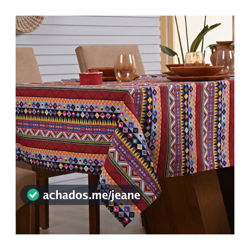 Toalha De Mesa Verona Estampado 6 Lugares 2,10 x 1,40 Resistente a Agua Estampas Exclusivas