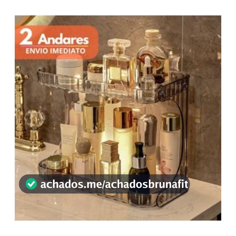 Organizador Prateleira Diamante Acrílico Porta Maquiagem Beleza linhas