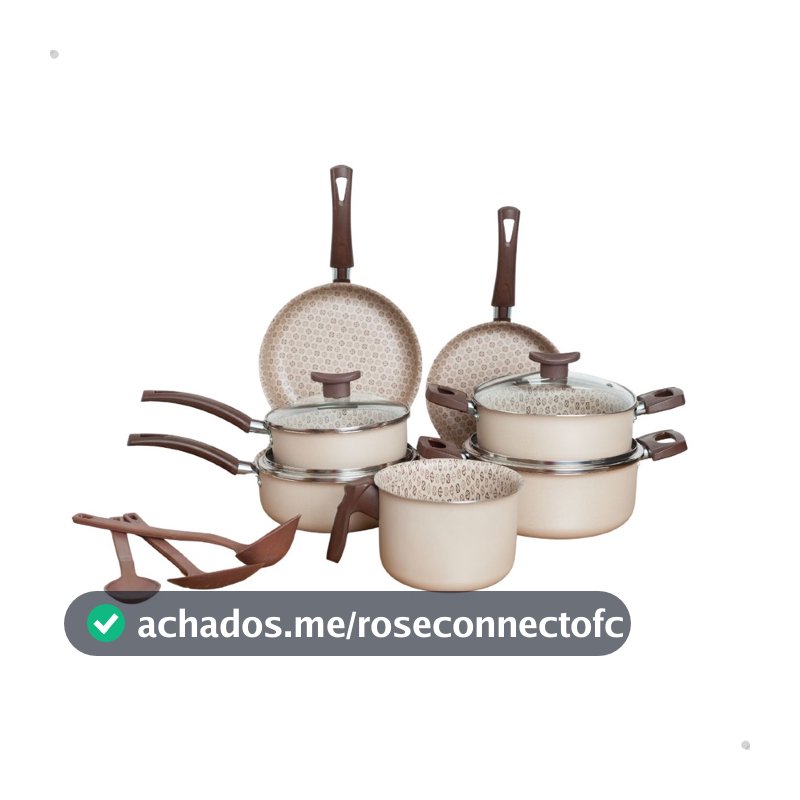 Conjunto De Panelas D'itália Disegno 10 Peças Alumínio Antiaderente Teflon Caneca Frigideira