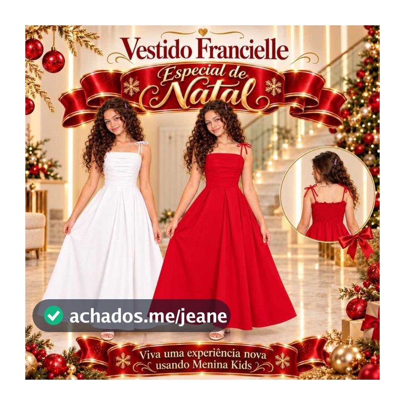 Vestido Francielle Longo Juvenil Casual Evangélico Festa Urbano Eventos Presente  Menina Elegante
