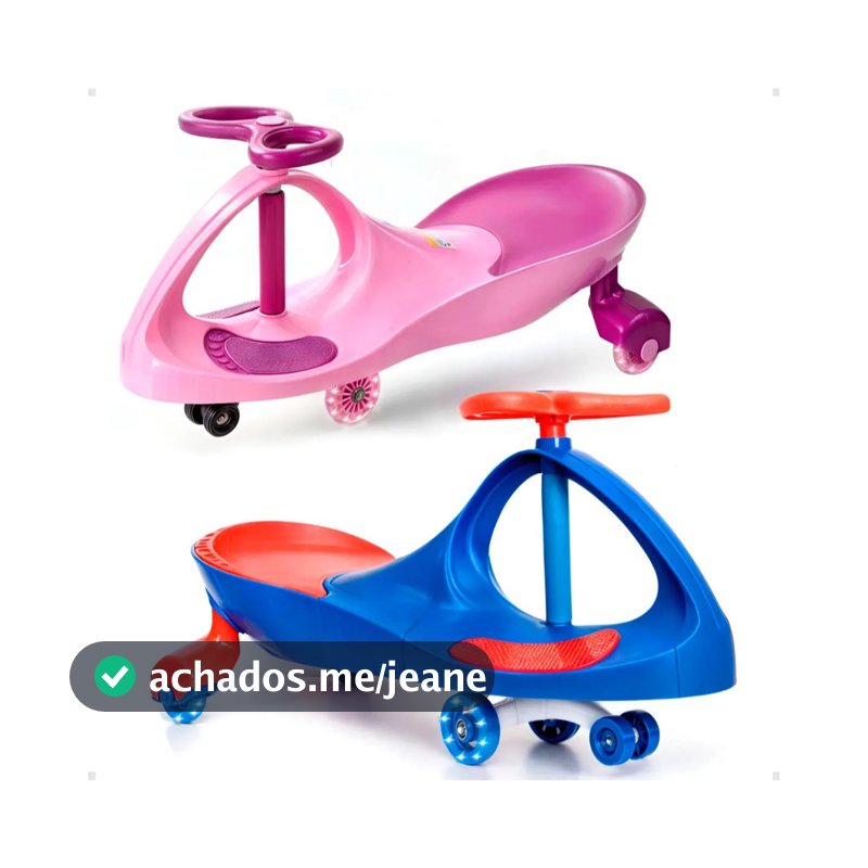 Carrinho Rolimã Super Car Gira 360° Passeio Infantil Com Led Suporta 100kg Menino Menina Andador
