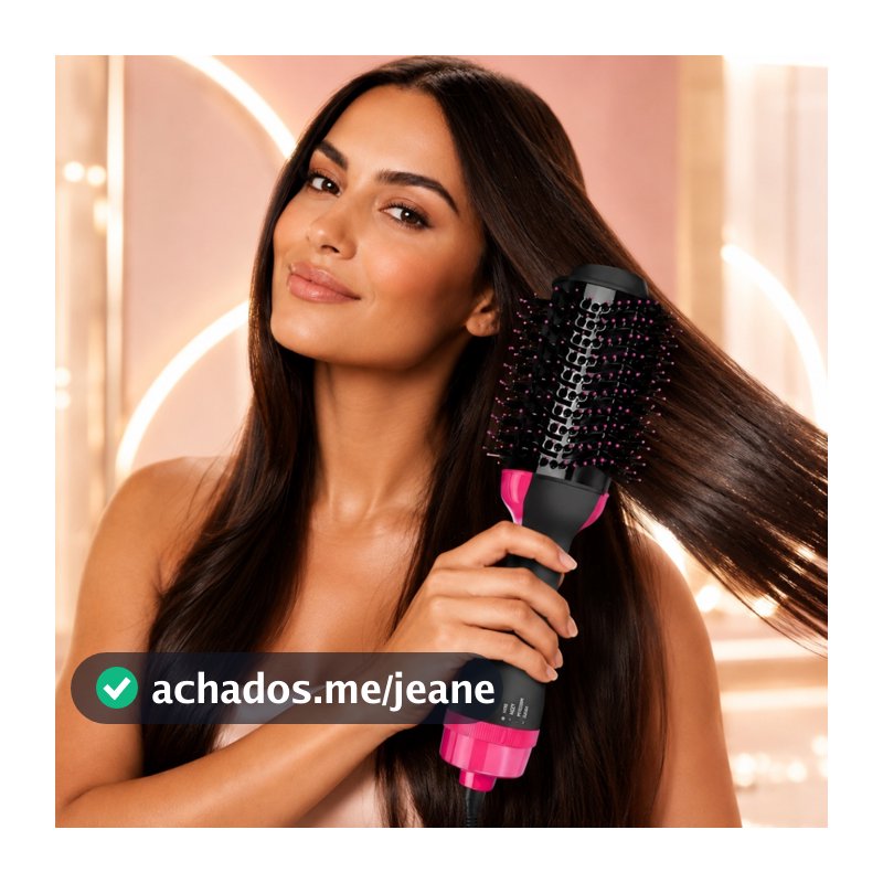 Escova 3 em 1 Secadora Alisadora Modeladora De Cabelo Elétrica Giratória 360 Profissional Beleza Hair Styler 110V
