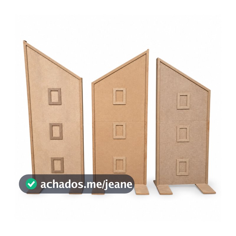 Painel Prédio MDF Desmontável Para Festas