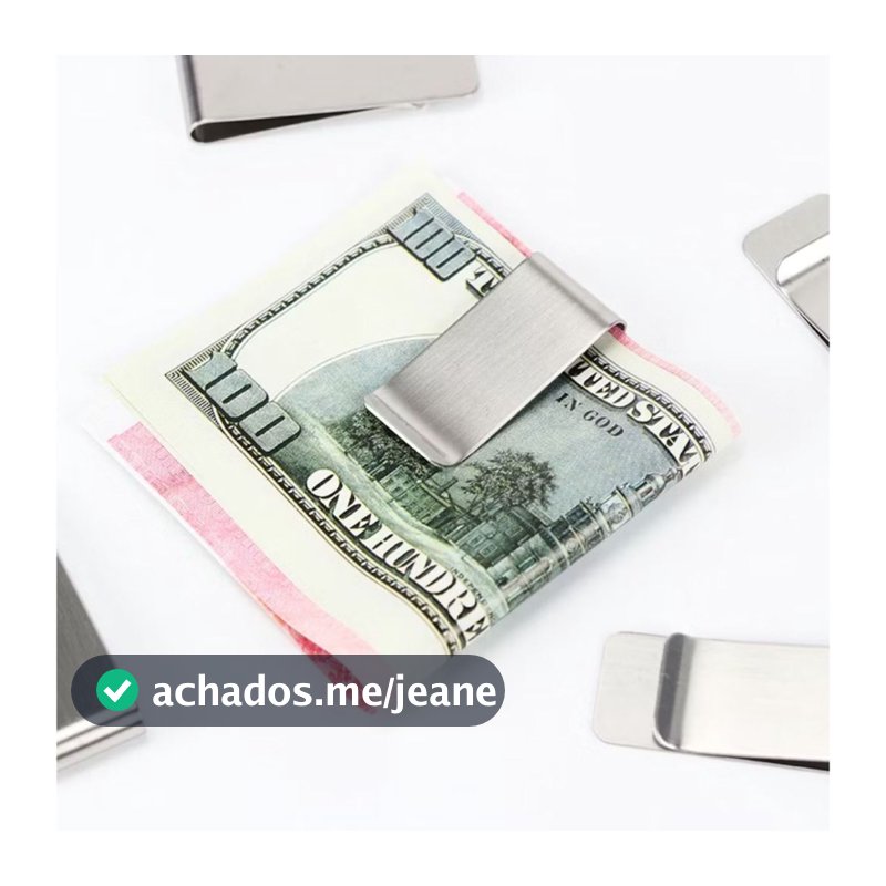Clipe Prateado ou Preto para prender dinheiro carteira para cartões em Aço - Money Clip Metal Carteira estilo americano