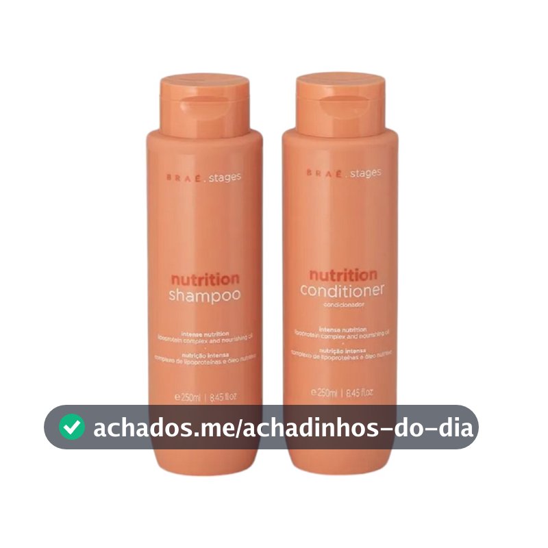 Kit Braé Stages Nutrition Shampoo e Condicionador - 2x250ml