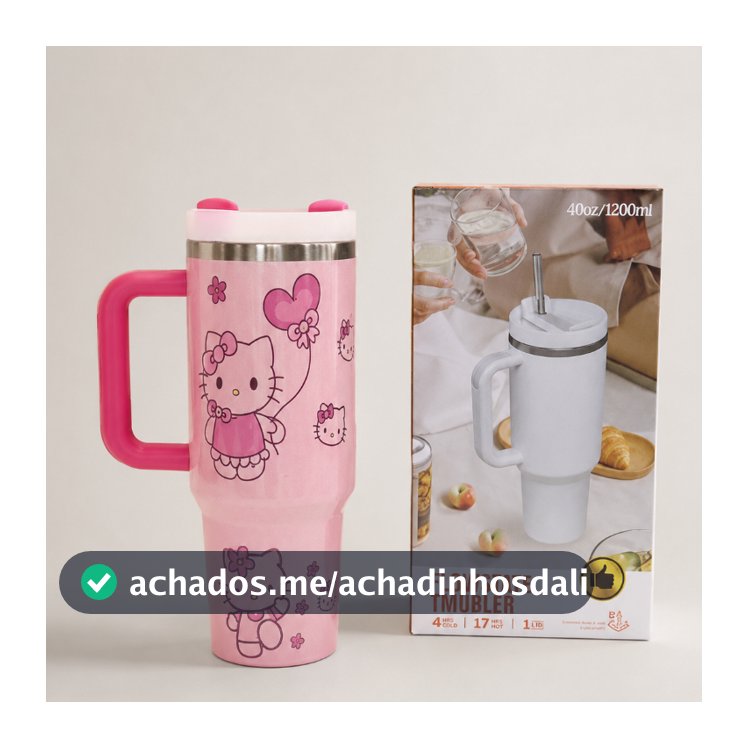 Copo Garrafa Térmica 1200ml Temático Personalizado Canudo