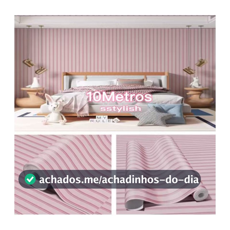Papel de Parede  Adesivo Rosa R 10 METROS x 45CM Decoraçao Quarto Sala Autocolante Facil Aplicaçao
