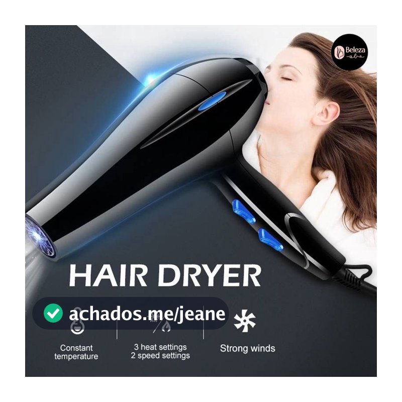 Secador Profissional 3200W - 110V (Tomada Brasileira) Ideal para Salões